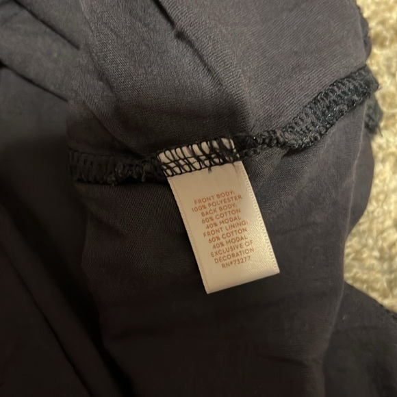 LC Lauren Conrad Mixed-Media Ruffle Tank India Ink size Medium - Picture 6 of 6